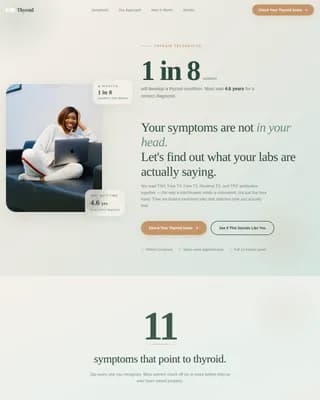 Advanced Thyroid Disorder Care Reviews & Social Proof Website Template