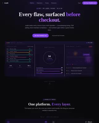 Advanced Hospitality Software Professional Website Template
