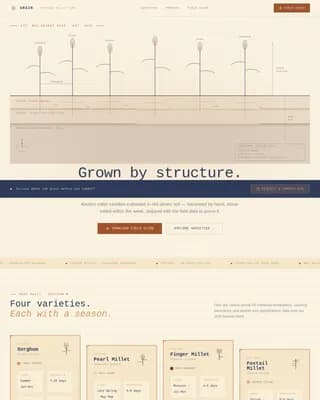 Harvest — Ancestral Millet Farming Landing Page Template