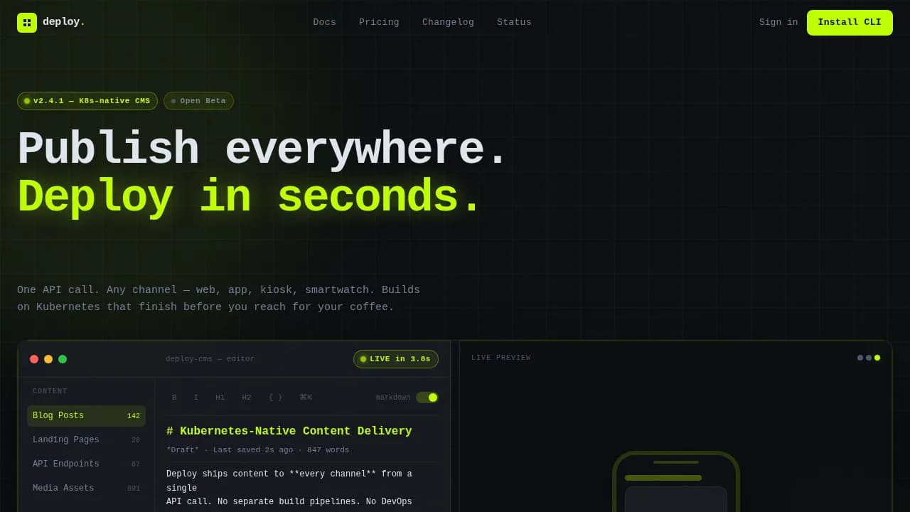 Cloud-Native Enterprise Software Professional Website Template