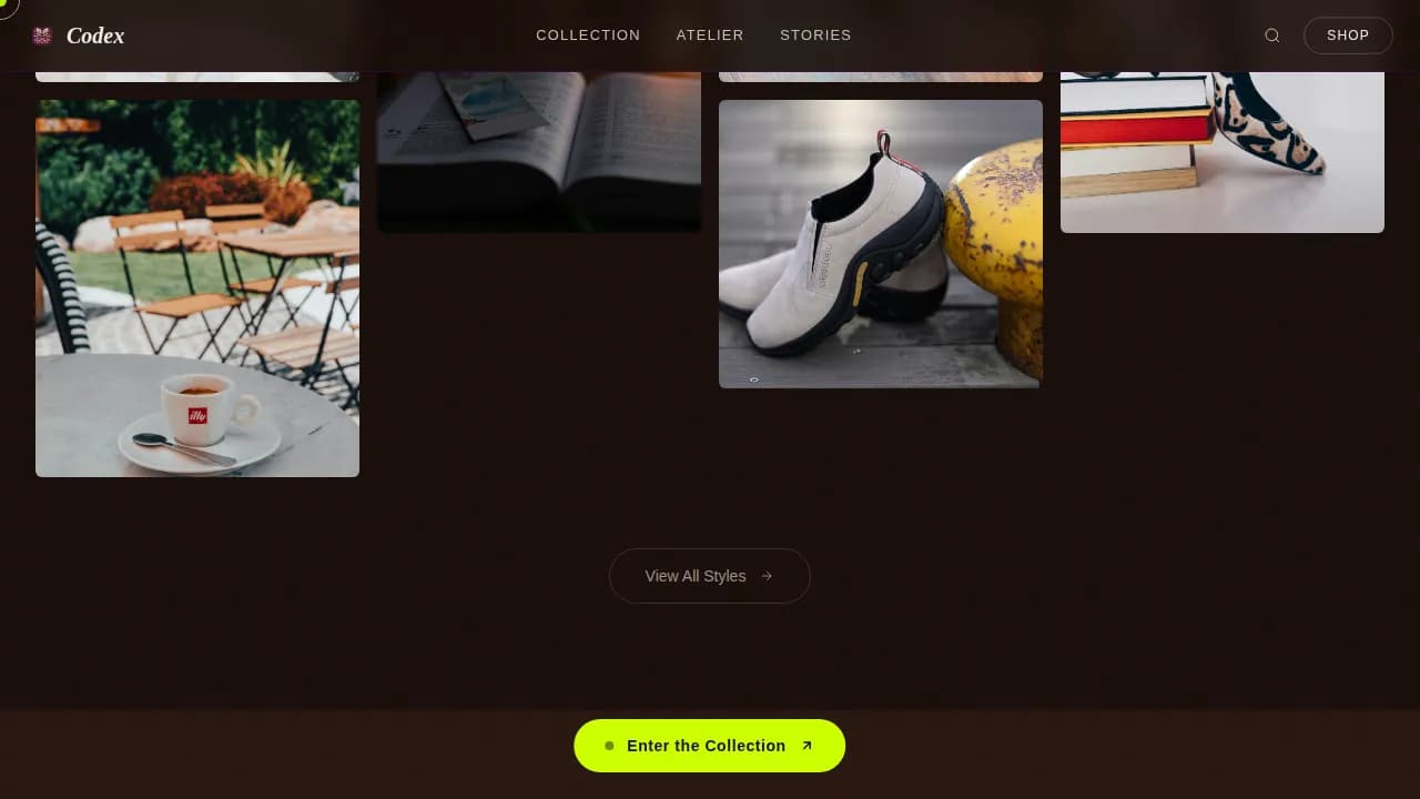 Codex — Artisanal Footwear Brand Landing Page Template