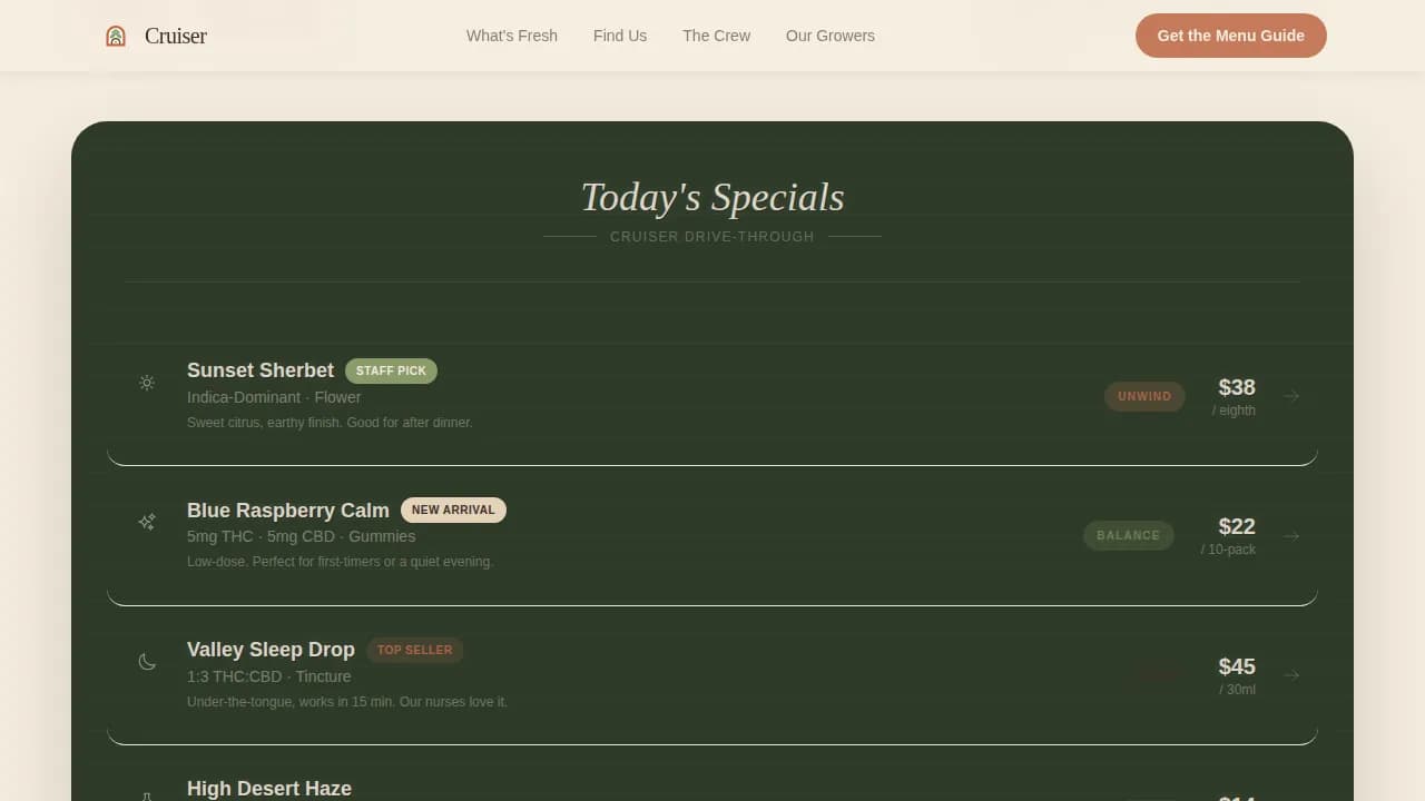 Dispensary & Retail Professional Website Template