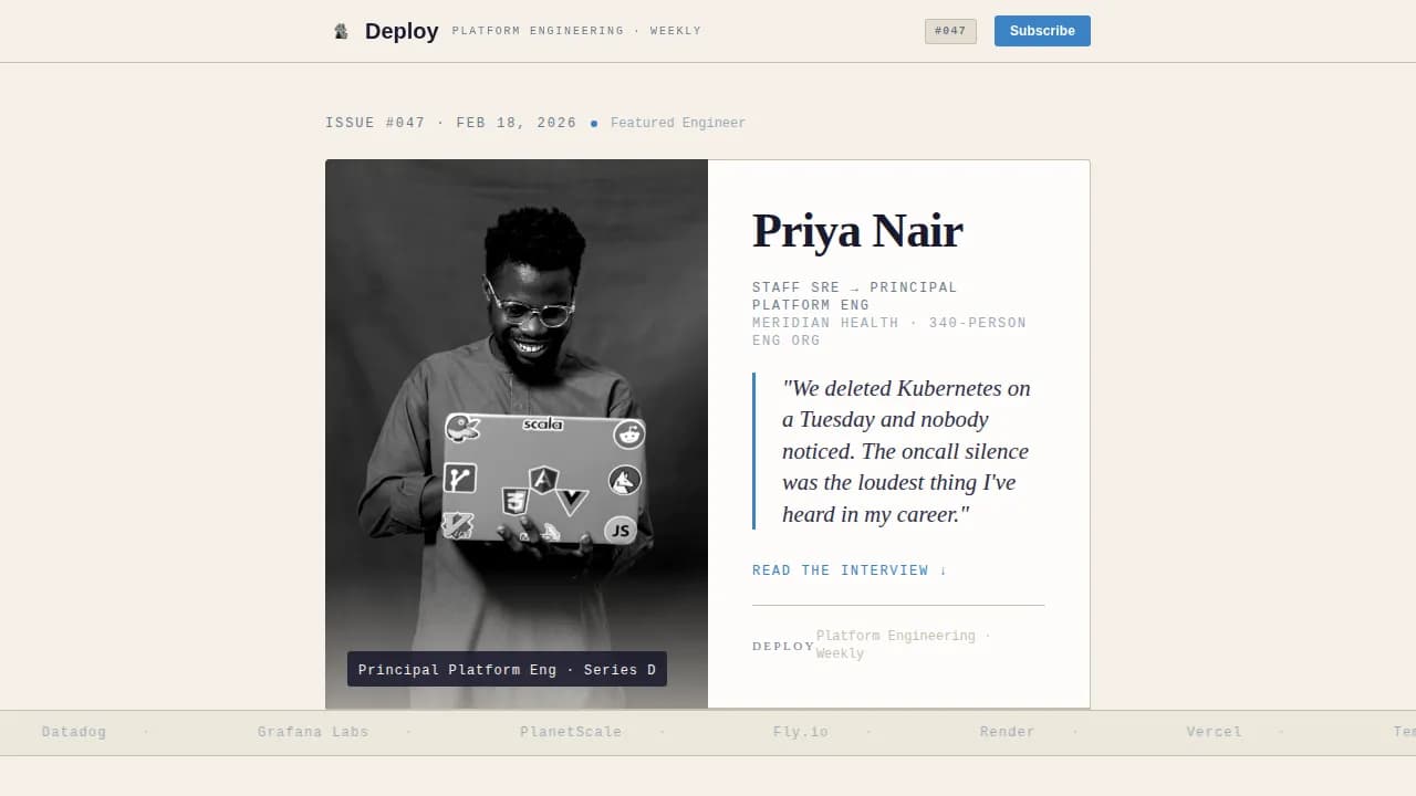 DevOps & Platform Newsletter Blog Website Template