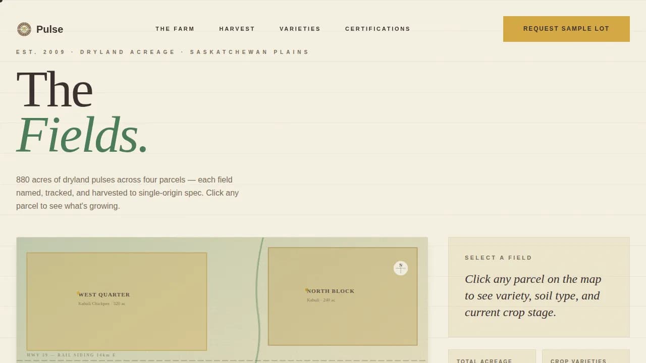 Crop & Grain Farming Professional Website Template