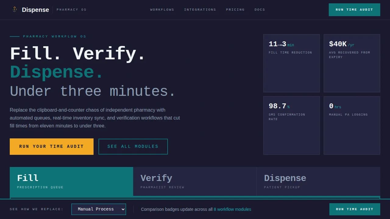 Advanced Pharmacy Software Comparison Website Template