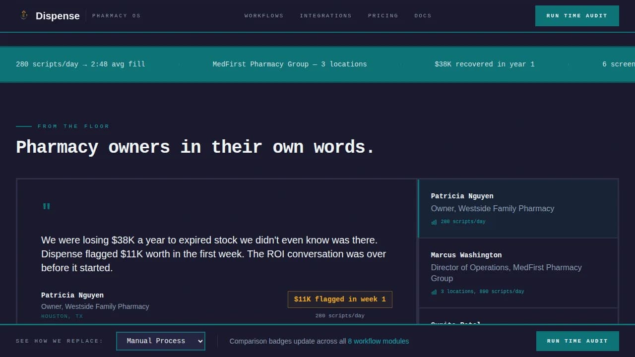 Advanced Pharmacy Software Comparison Website Template