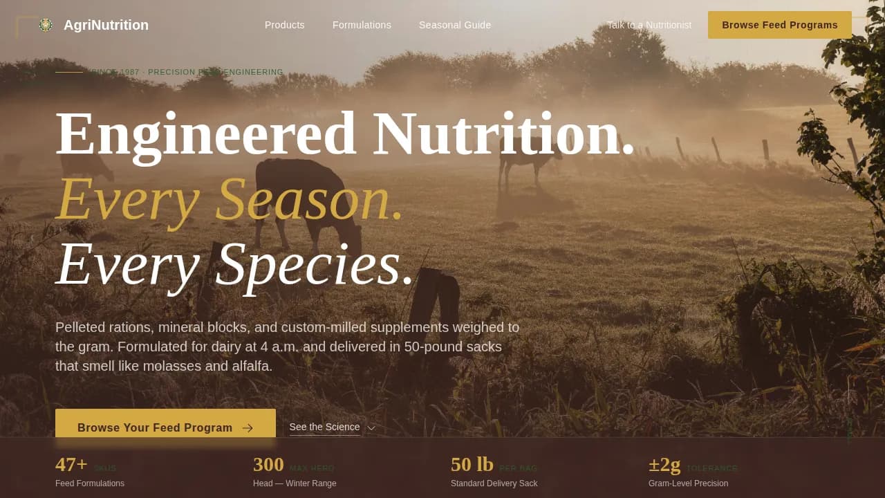 Expert Agricultural Equipment & Supply Professional Website Template