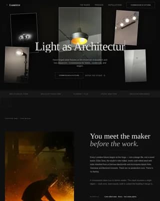 Radiance — Elegant Classical Lighting Landing Page Template