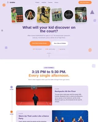 Hoops — Dynamic Youth Basketball Landing Page Template