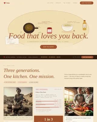 Vitals — Nutritious Food Brand Gallery Landing Page Template
