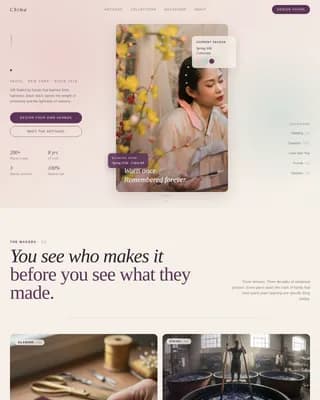 Seam — Luxury Korean Fashion Studio Landing Page Template