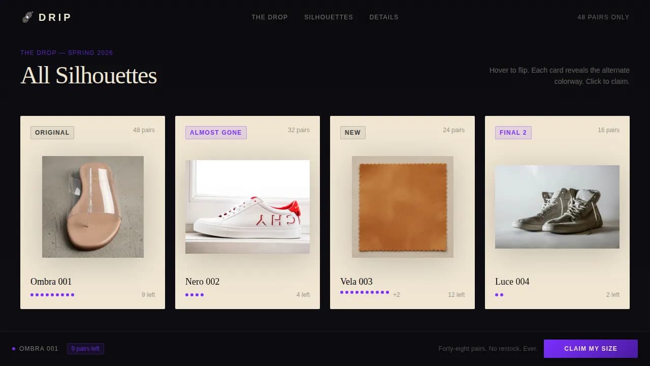 Specialist Streetwear Fashion Pre-Launch & Coming Soon Website Template