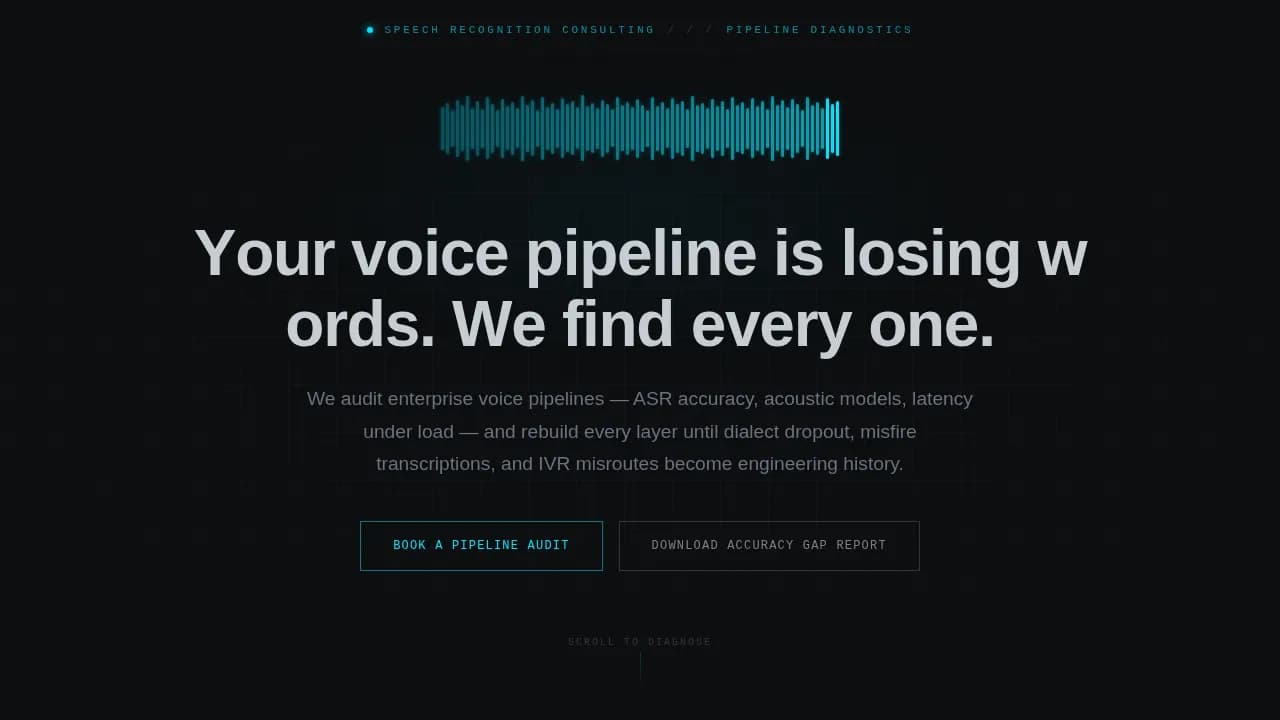Speech Recognition Technology Appointment Booking Website Template
