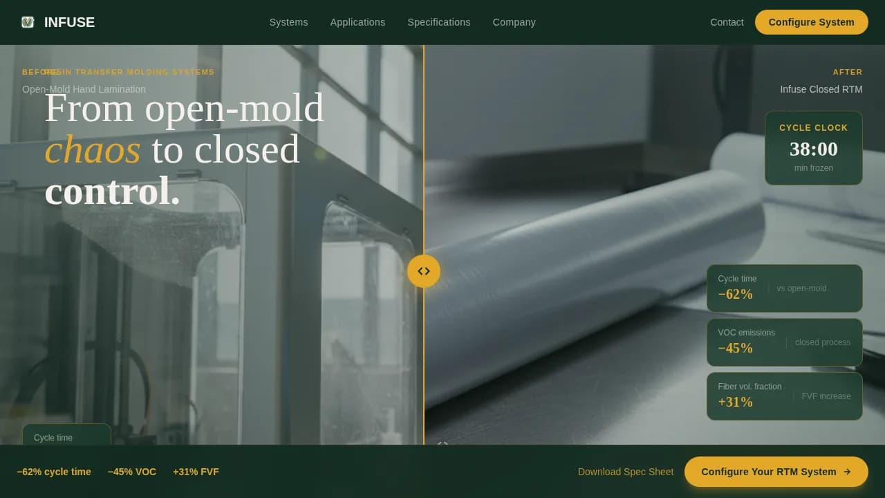 Manufacturing Processes Professional Website Template