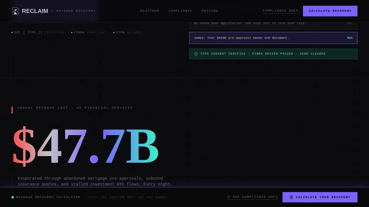 Restore — Bold FinTech Recovery Landing Page Template