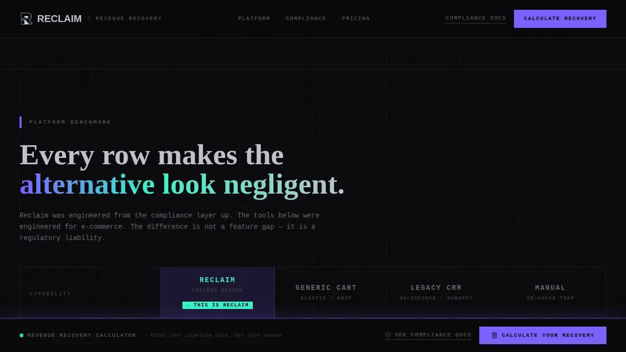 Restore — Bold FinTech Recovery Landing Page Template
