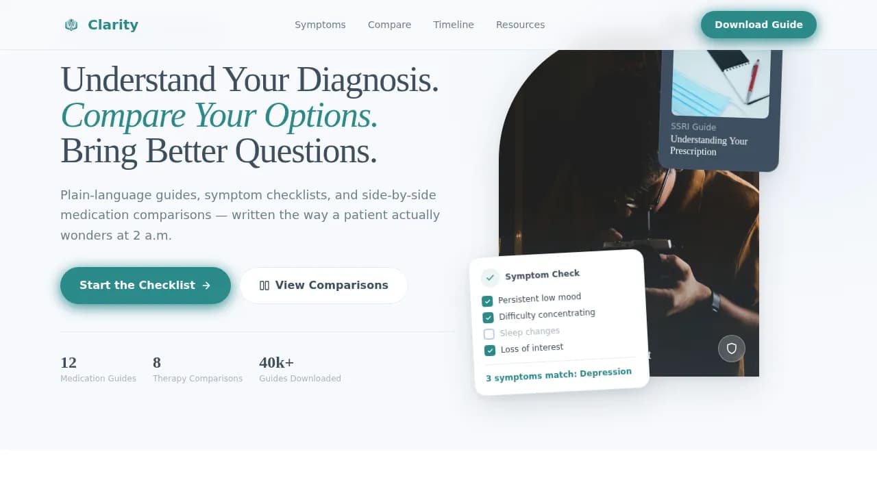 Diagnose — Comprehensive Mental Health Education Landing Page Template