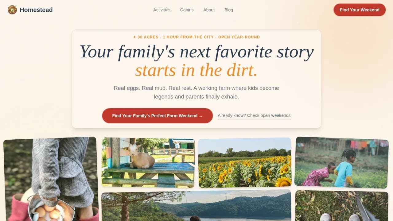 Family Travel & Experience Reviews & Social Proof Website Template