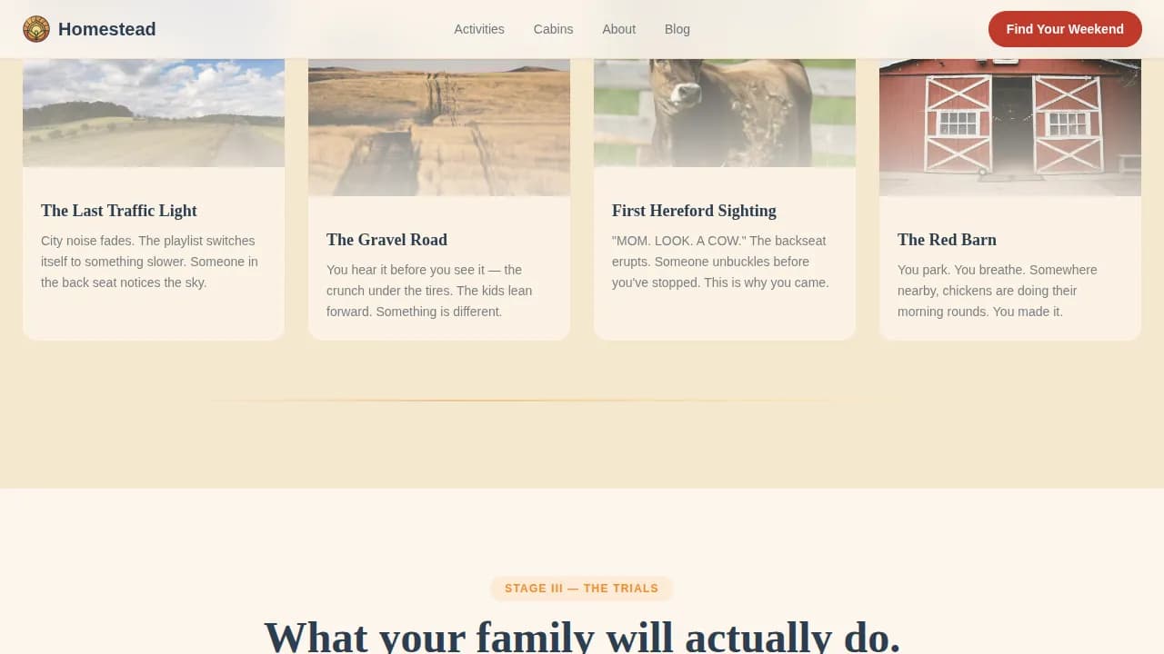 Family Travel & Experience Reviews & Social Proof Website Template