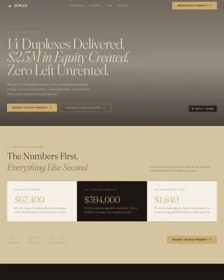 Duplex & Multi-Family Real Estate Portfolio Website Template