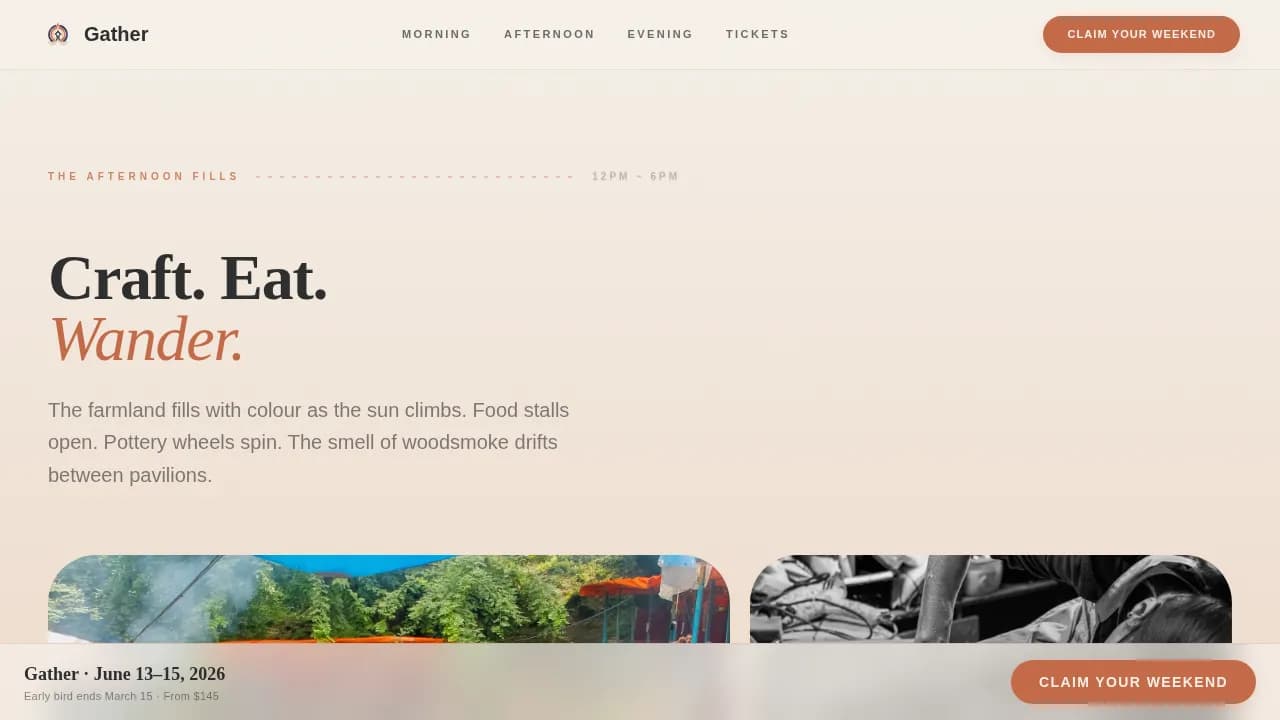 Event Management Company Pricing Website Template