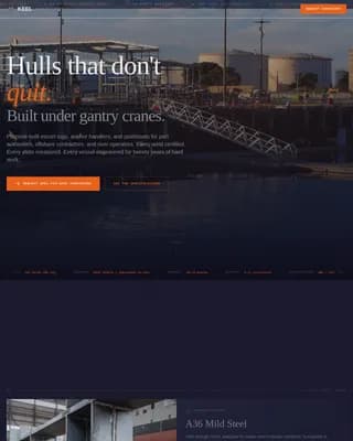 Shipwright — Expert Maritime Construction Landing Page Template