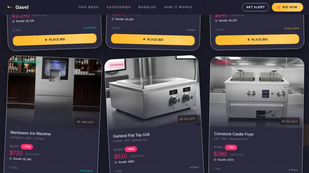 Auction Platforms & Types Cost Estimator Website Template