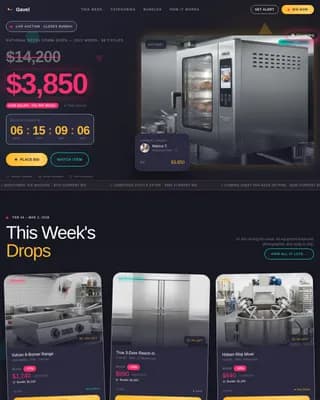 Auction Platforms & Types Cost Estimator Website Template