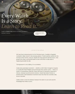 Precision — Luxury Timepiece Landing Page Template