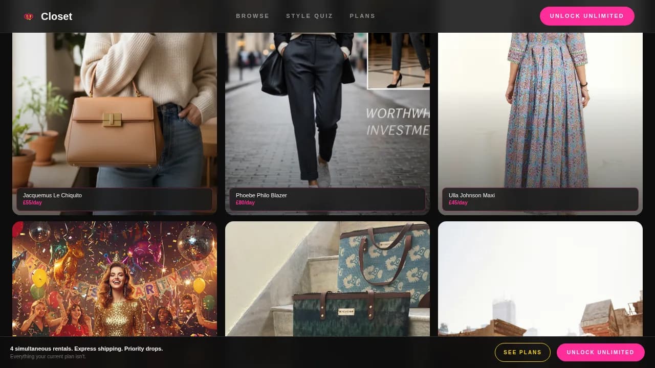 Fashion E-Commerce Pricing & Packages Website Template