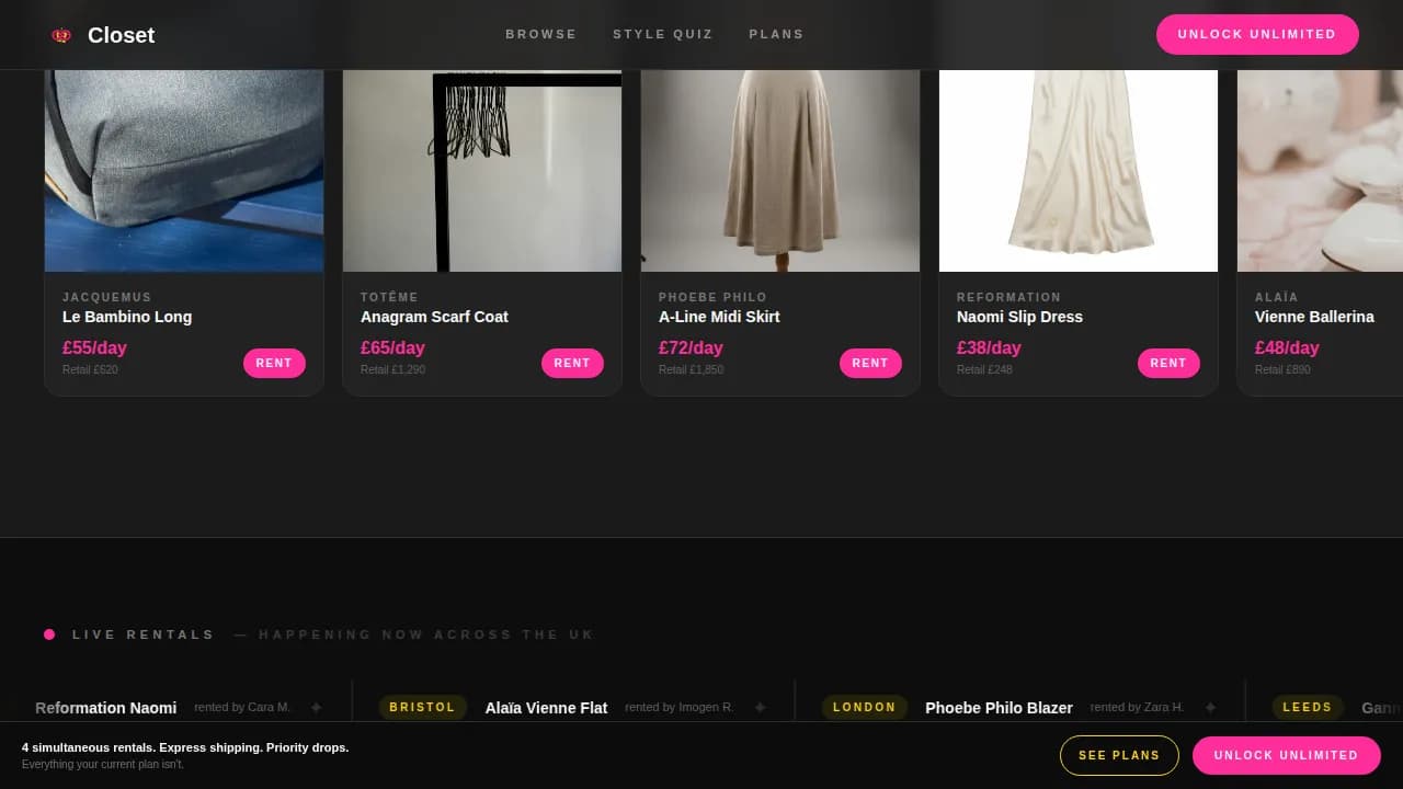 Fashion E-Commerce Pricing & Packages Website Template