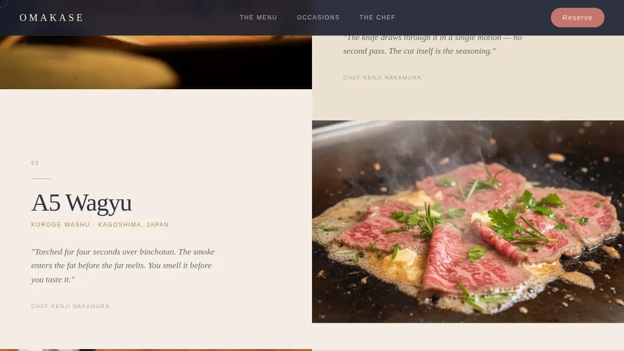 Certified Regional & Specialty Restaurant Portfolio & Case Study Website Template