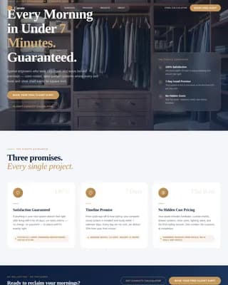Advanced Walk-In Closet Renovation Appointment Booking Website Template