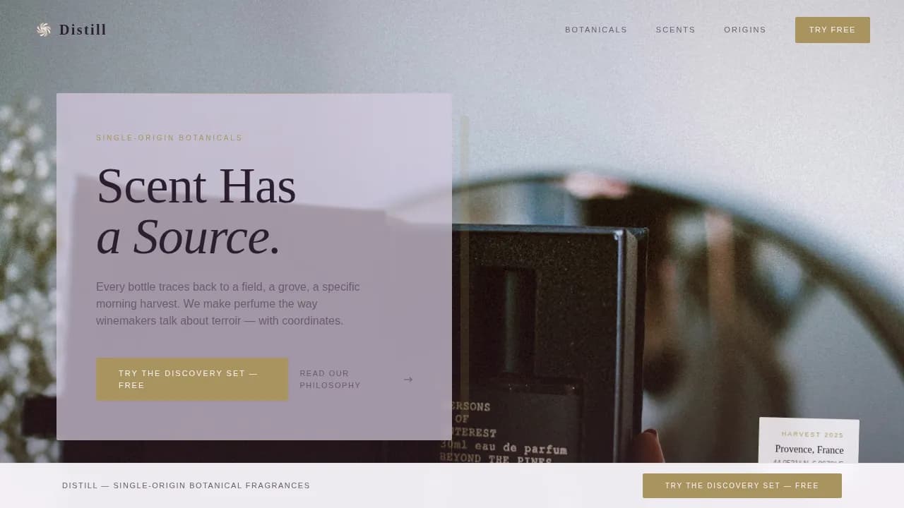 Fragrance & Perfume Brand Professional Website Template