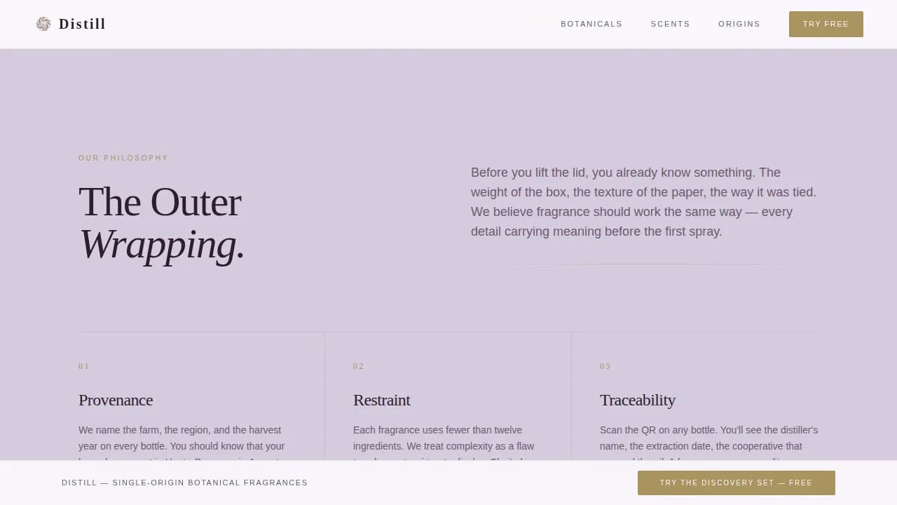 Fragrance & Perfume Brand Professional Website Template