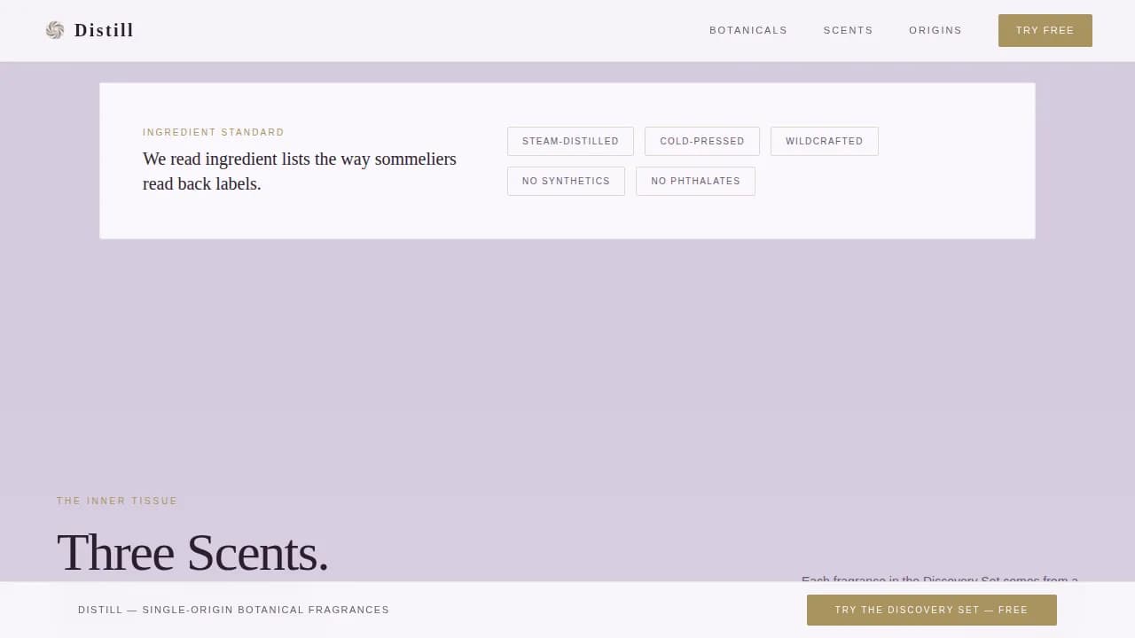 Fragrance & Perfume Brand Professional Website Template