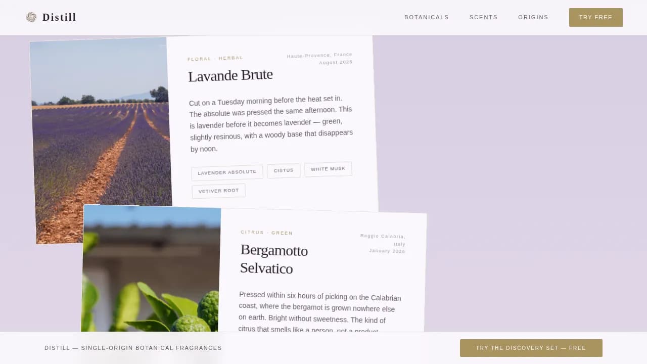 Fragrance & Perfume Brand Professional Website Template