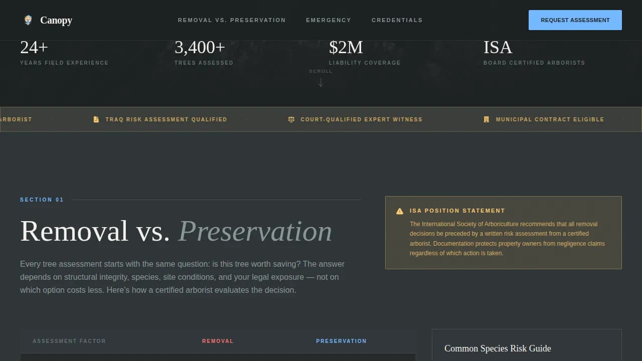 Arborist Comparison Website Template