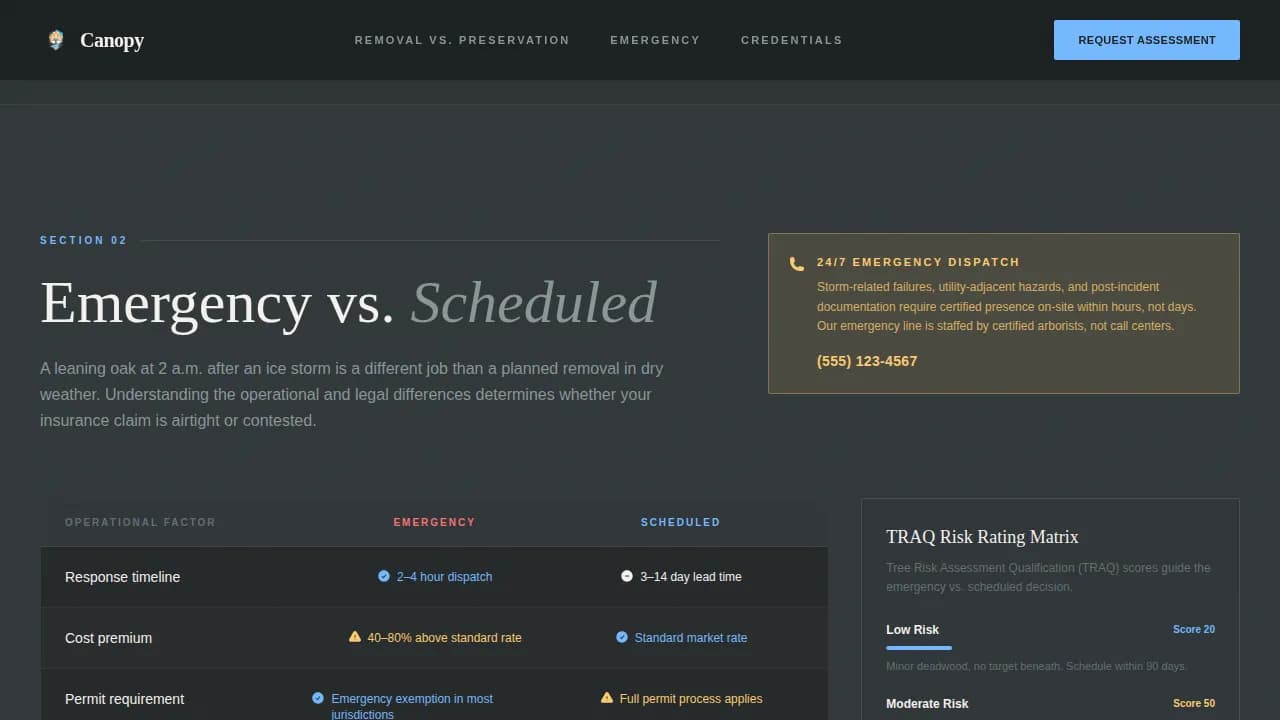 Arborist Comparison Website Template