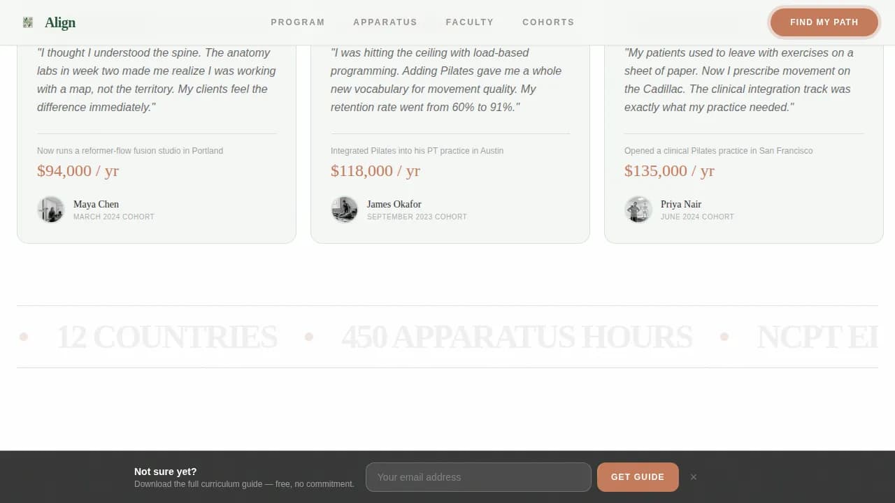 Specialist Pilates Fitness Blog & Content Website Template