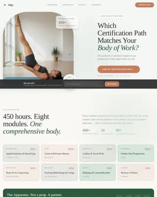 Specialist Pilates Fitness Blog & Content Website Template