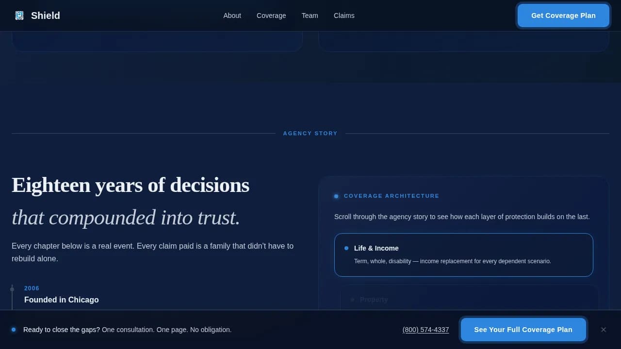Insurance Coverage Gap Calculator & Assessment Website Template