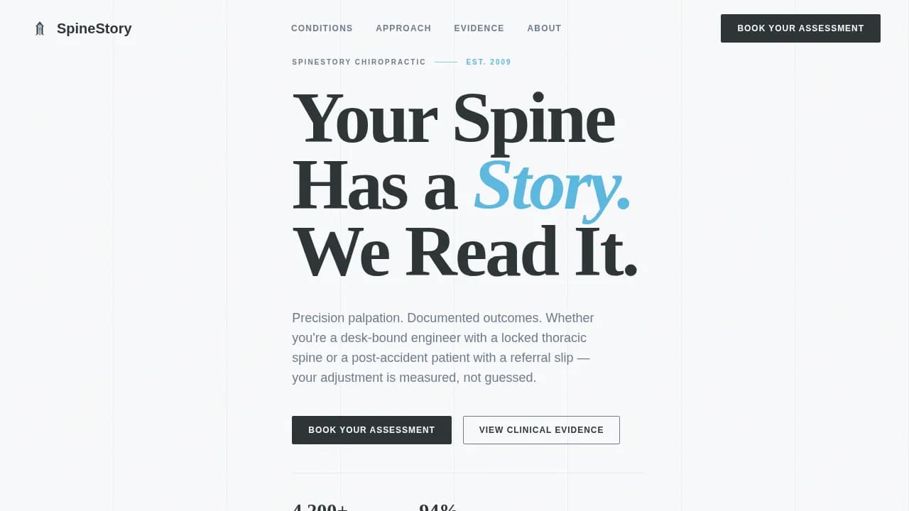 Sports Injury Chiropractic Website Template