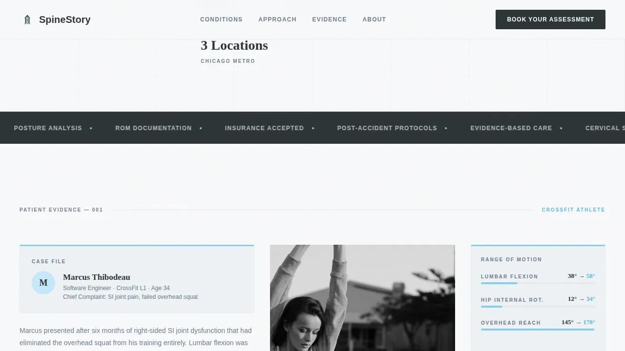 Sports Injury Chiropractic Website Template