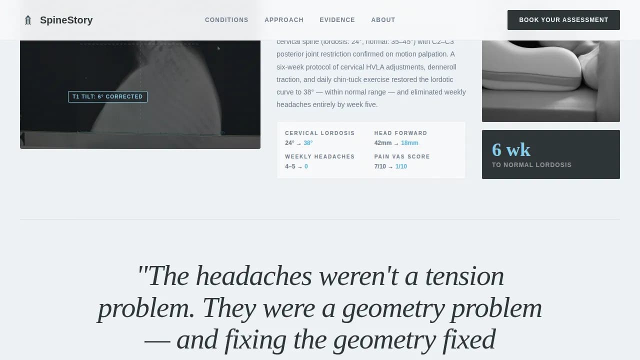 Sports Injury Chiropractic Website Template