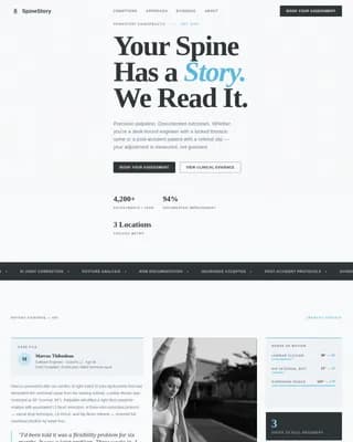 Sports Injury Chiropractic Website Template