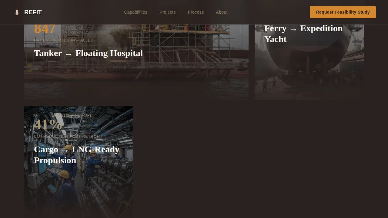 Transform — Expert Vessel Conversion Landing Page Template