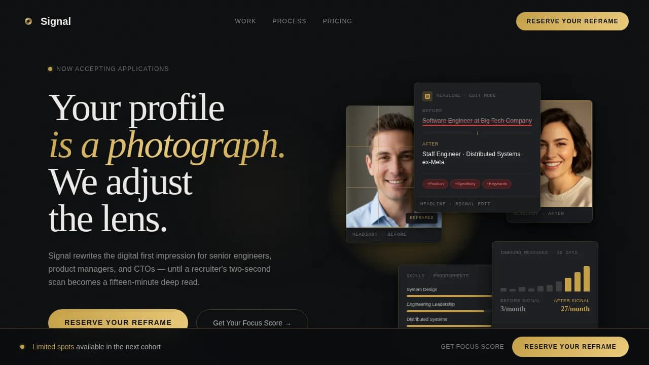 Amplify — Expert LinkedIn Visibility Landing Page Template