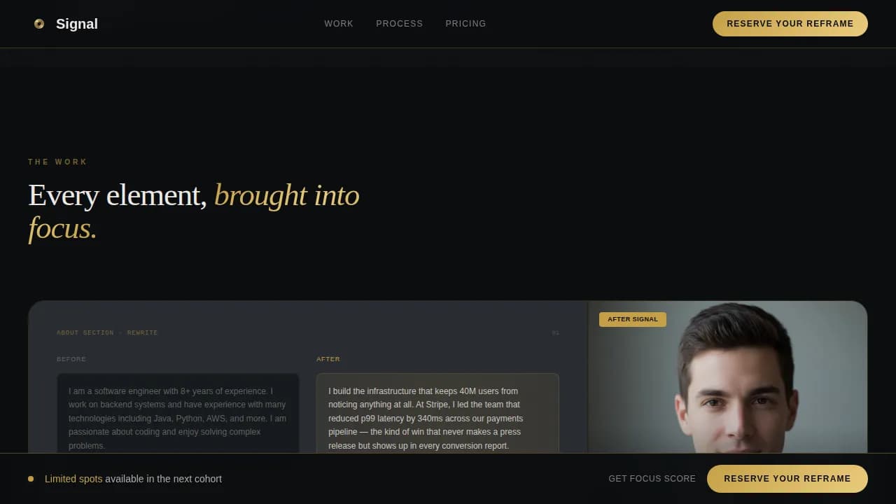 Amplify — Expert LinkedIn Visibility Landing Page Template