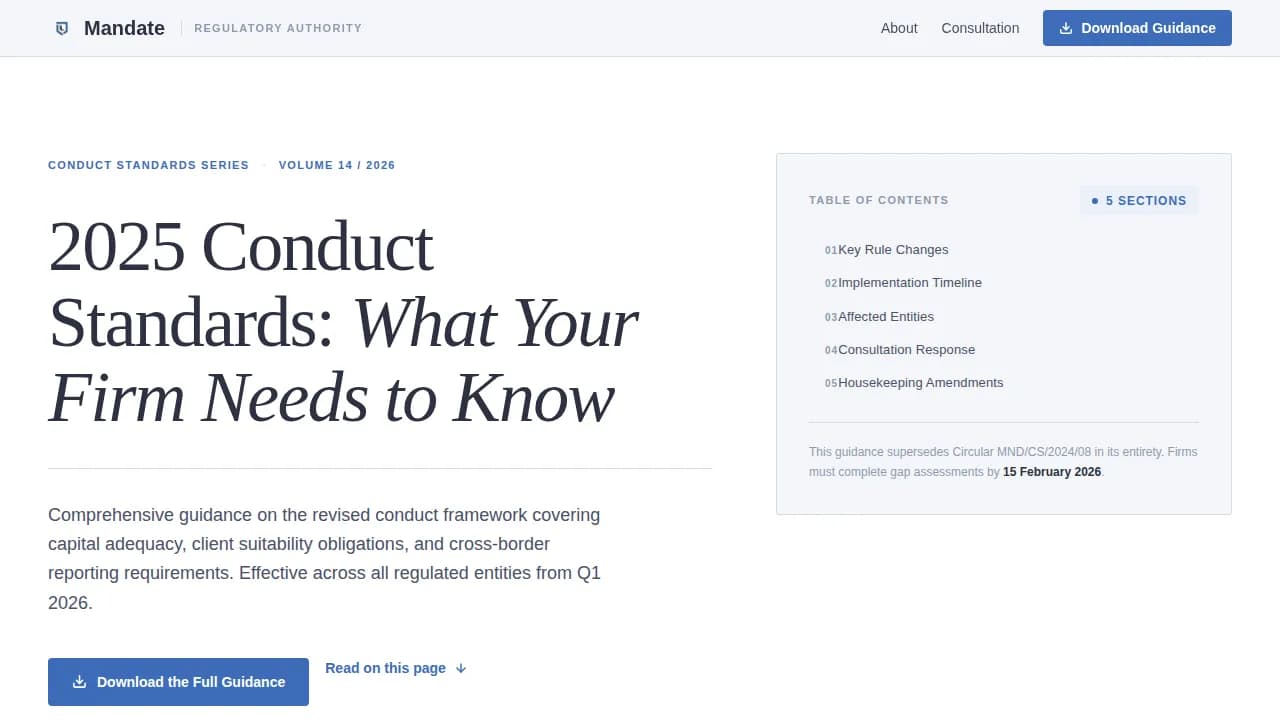 Regulatory & Licensing Privacy Policy Website Template